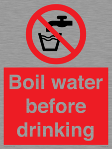 Boil water before drinking